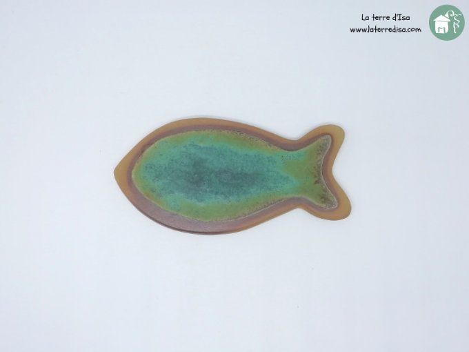 Dessous de plat poisson vert d'eau