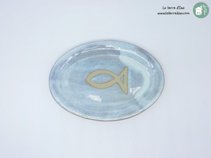 Plat apéritif poisson blanc bleuté